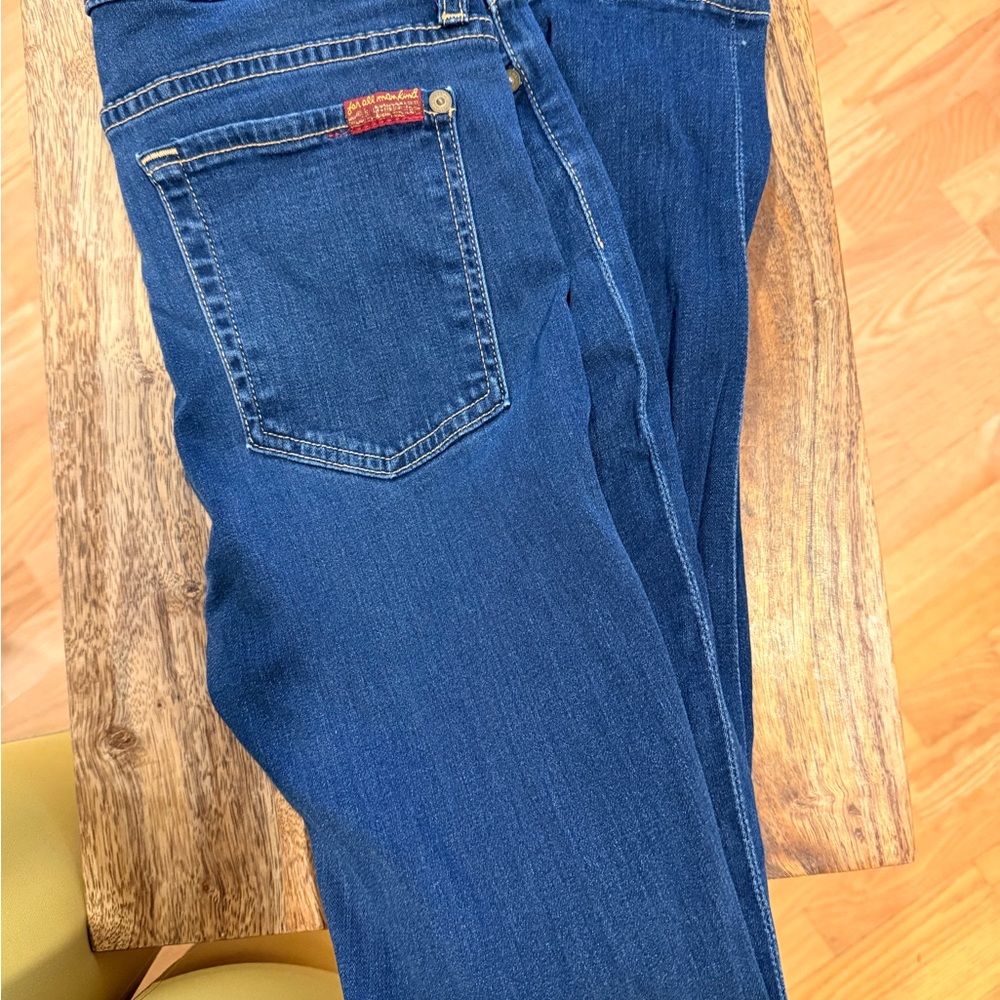 7 For All Mankind Dark Blue Skinny Jeans